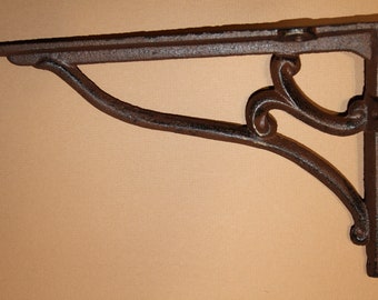 French Country Cast Iron Shelf Brackets 9 3/4 inch, Destiny B-86 Free Ship