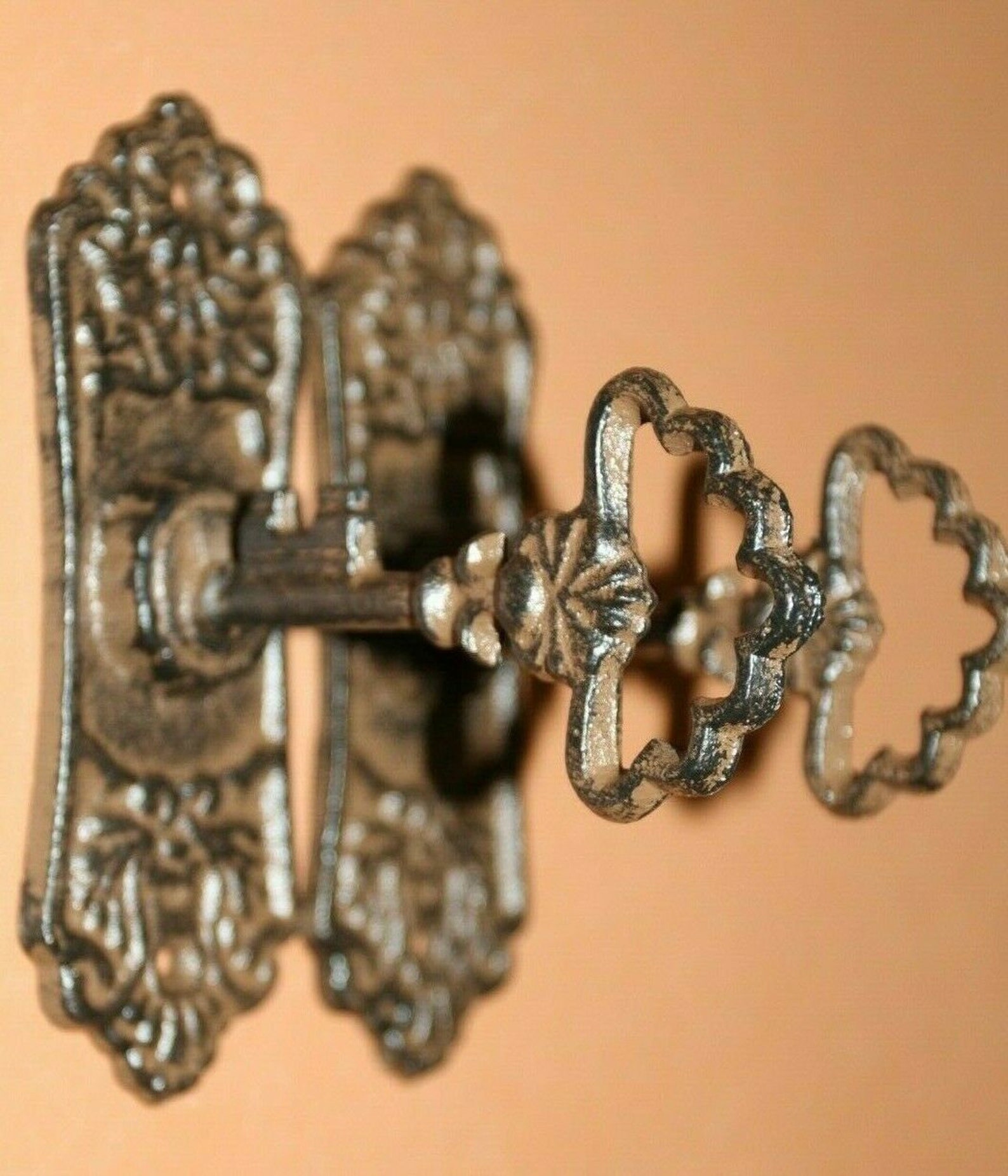 Country Kitchen Pantry Door Pulls Cast Iron 5 1/2 Inch Etsy