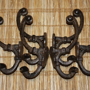 Cast Iron Wall Hooks Double Hooks, 5 1/4 inch, Volume Priced, H-110 Free Ship image 7