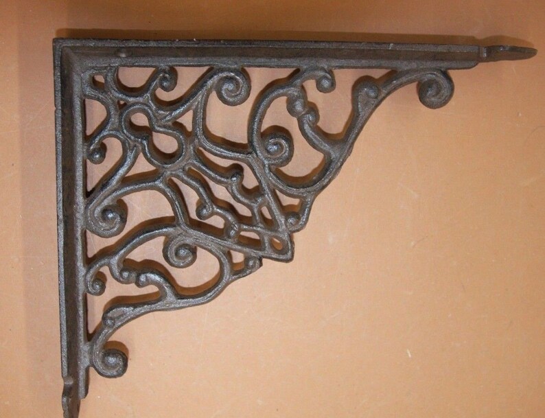 Old Fashion Cast Iron Shelf Brackets Laundry Room Shelving 8 Etsy