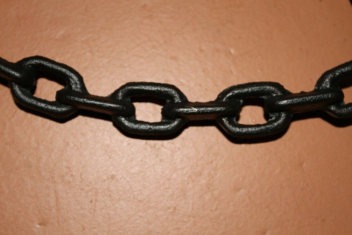 Black Chain Shelf Brackets 7 7/8 Cast Iron Volume Etsy