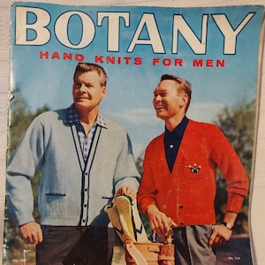 Botany Knitting Book Vintage 1958: Menswear Patterns