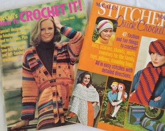 1970s MaCalls Crochet magazines Vintage Crochet patterns 2 magazines included