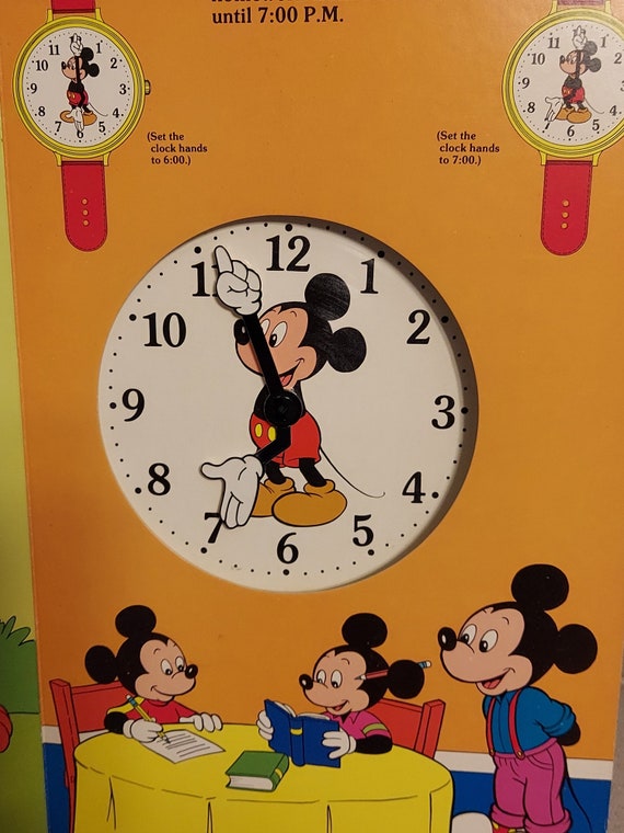 Mickey Mouse Clock Book Vintage Learn to Tell Time - Etsy