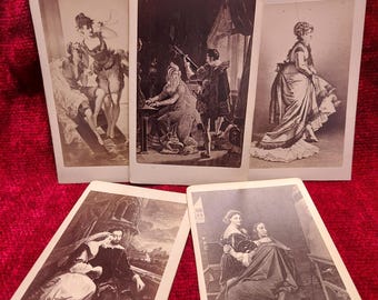 Vintage French boudoir cards Bulla Freres Paris set of 5