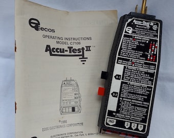Vintage 1986 Ecos Accu-Test II outlet voltage tester