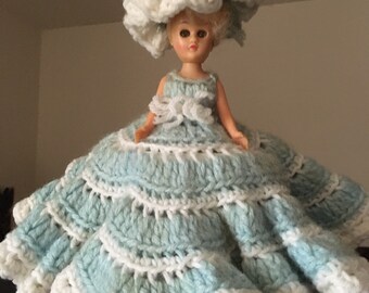 old fashioned toilet roll holder doll