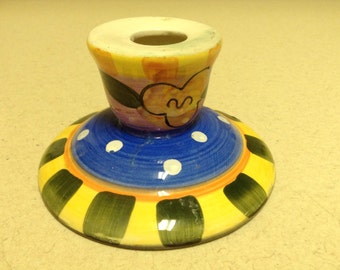 Ceramic multi-colored Candle-Holder