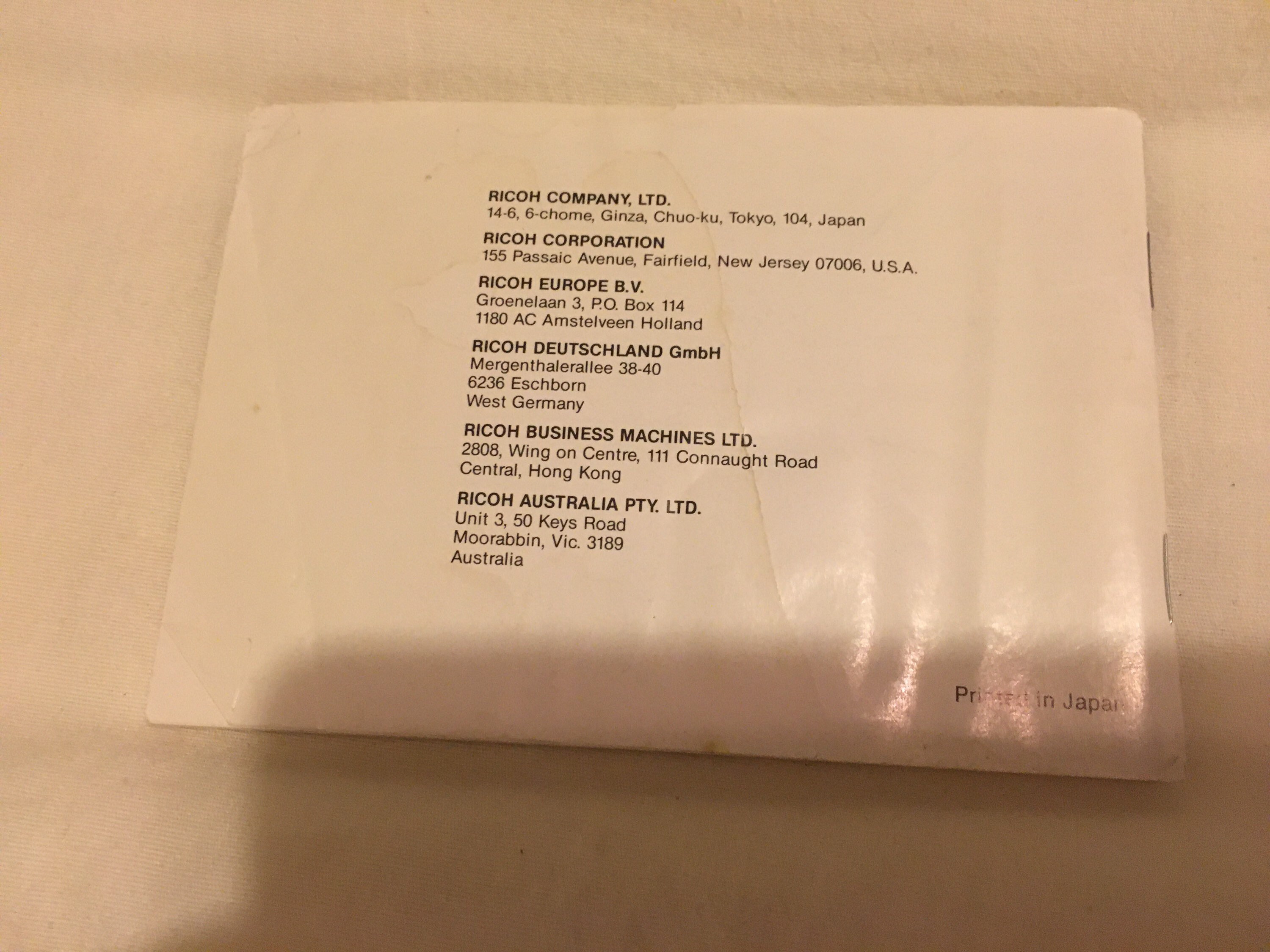 美品 RICOH HALOGEN TRIOSCOPE 8mm映写機 取扱説明書付 RICOH Camera Printed Original Owners Manual RZ-750 - Etsy