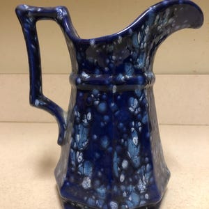 Pitcher Vintage Blue - Speckled Ceramic Pottery  Pitcher