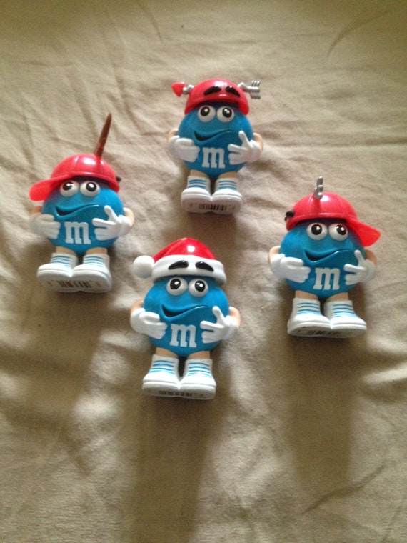 【超美品】M&M's RED BLUE フィギュア M & M Mars 12 Figurines Collection of Toppers, Toys and Candy