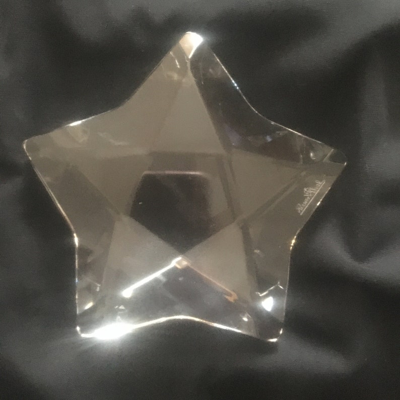 Paperweights Crystal Clear Star Shaped Rosenthal Paper Weight