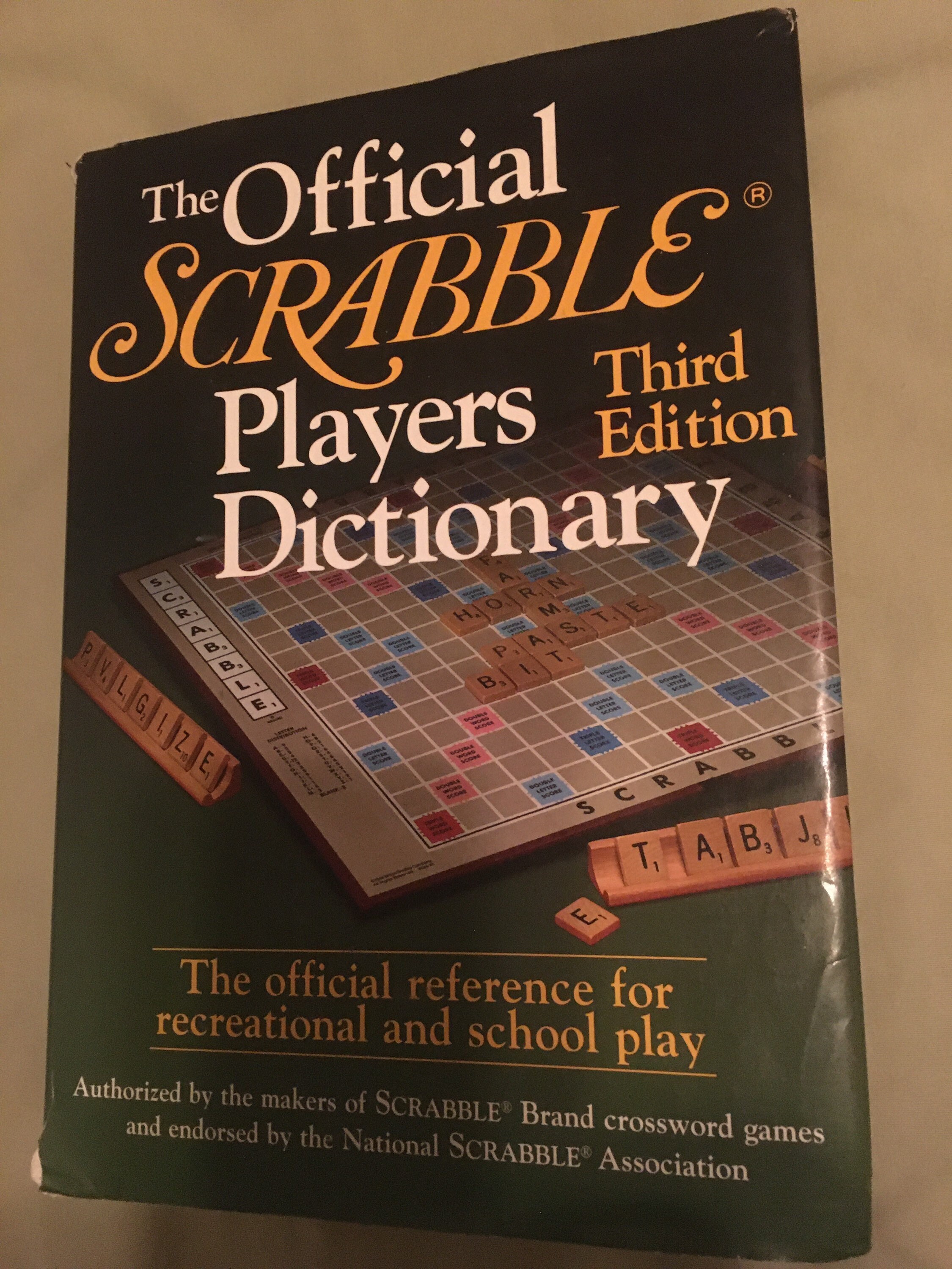 The Official Scrabble Players Dictionary 3rd Ed Endorsed by the
