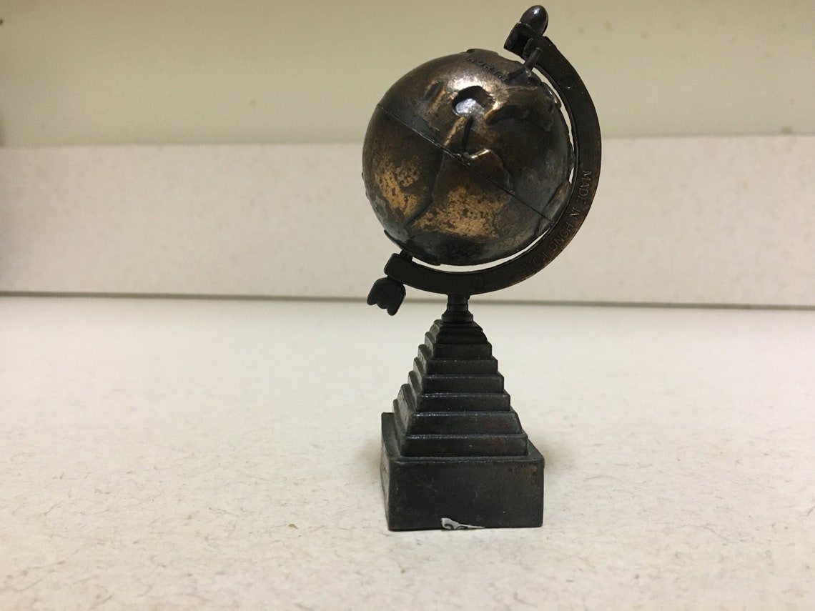 Die Cast Pencil Sharpeners Mini Models Spinning Globe 1 Arm Etsy
