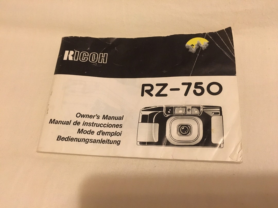 RICOH Camera Printed Original Owners Manual RZ-750 - Etsy