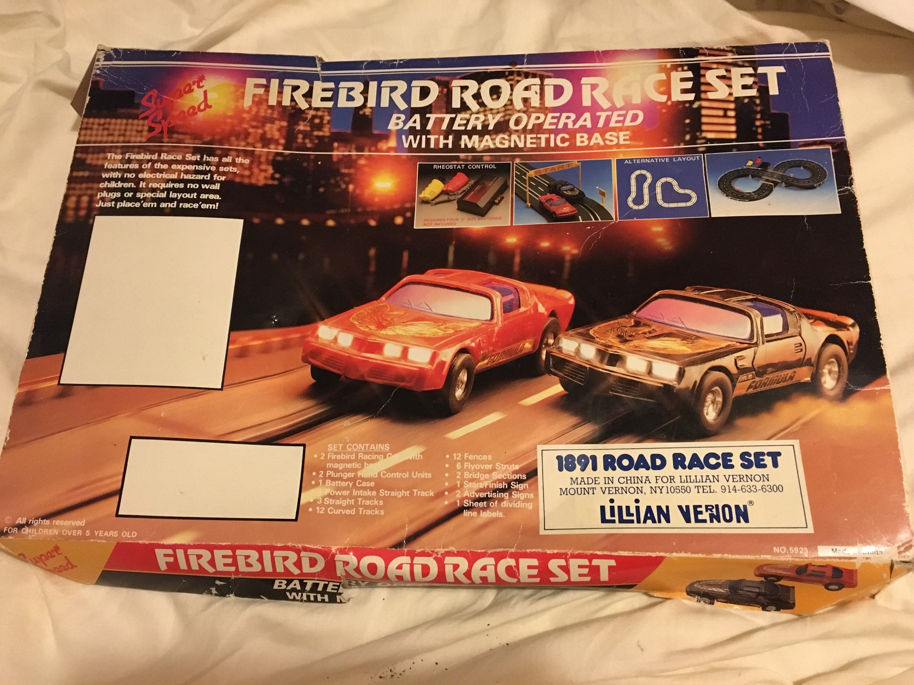 Firebird Road Race Set 1891 Road Race Set Lillian Vernon # 5923