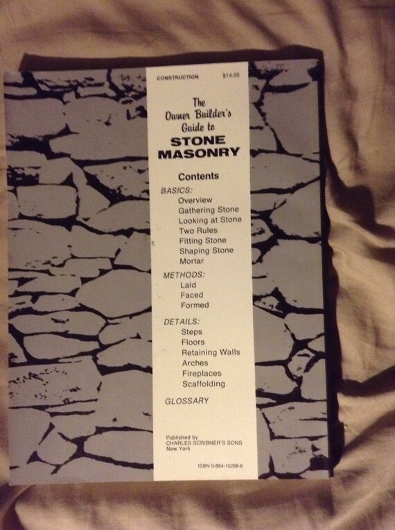 Stone Masonry The Owner Builder S Guide To Stone Etsy