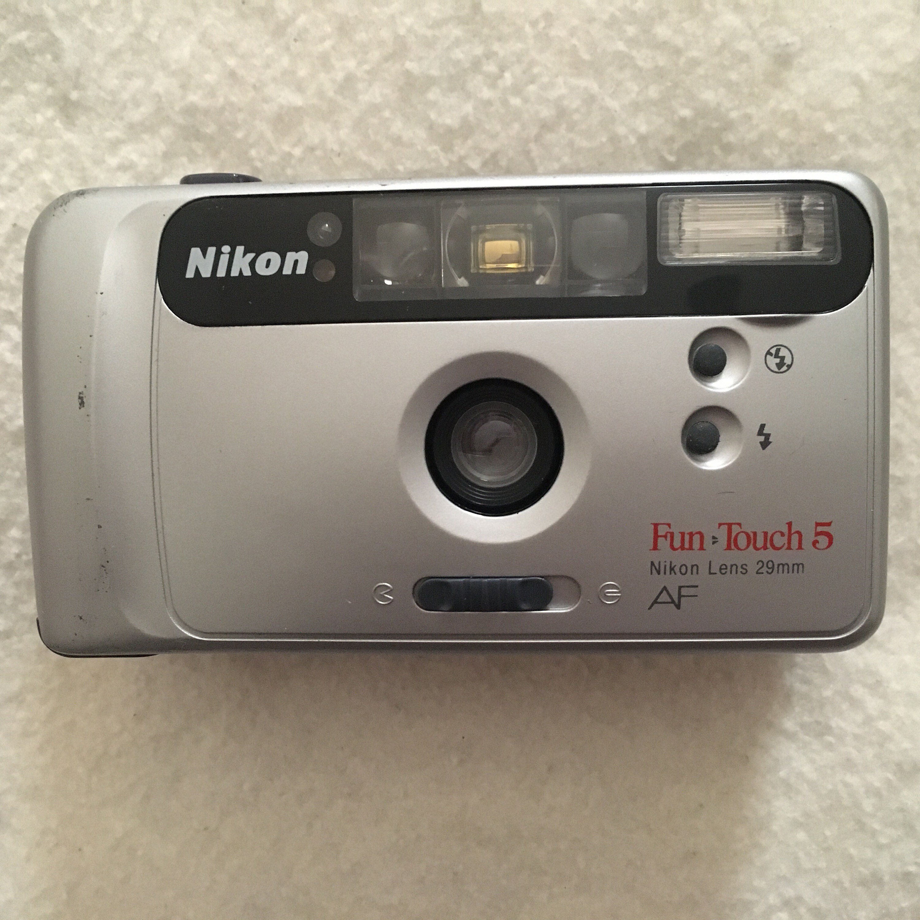 Vintage Nikon Fun Touch 5 Camera With 29mm AF Lens Flash and Nikon