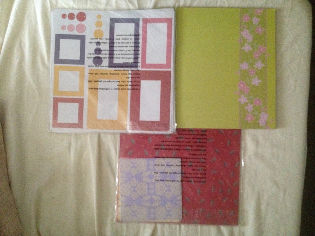 Scrapbook Premade Pages Assorted Colors and Designs for Arts & Crafts ...