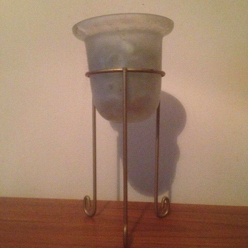 Ornamental Iron Stands With Glass Vase's Select Either Black Wrought