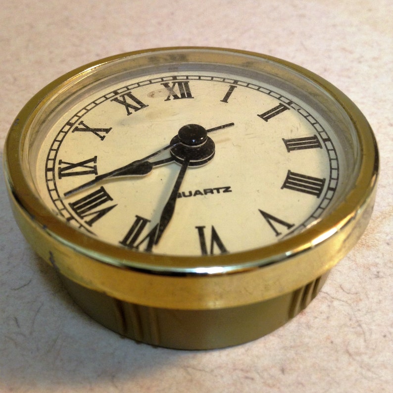 Crystal Mantel Quartz Clock Hausin Quartz With Roman Numerals Etsy