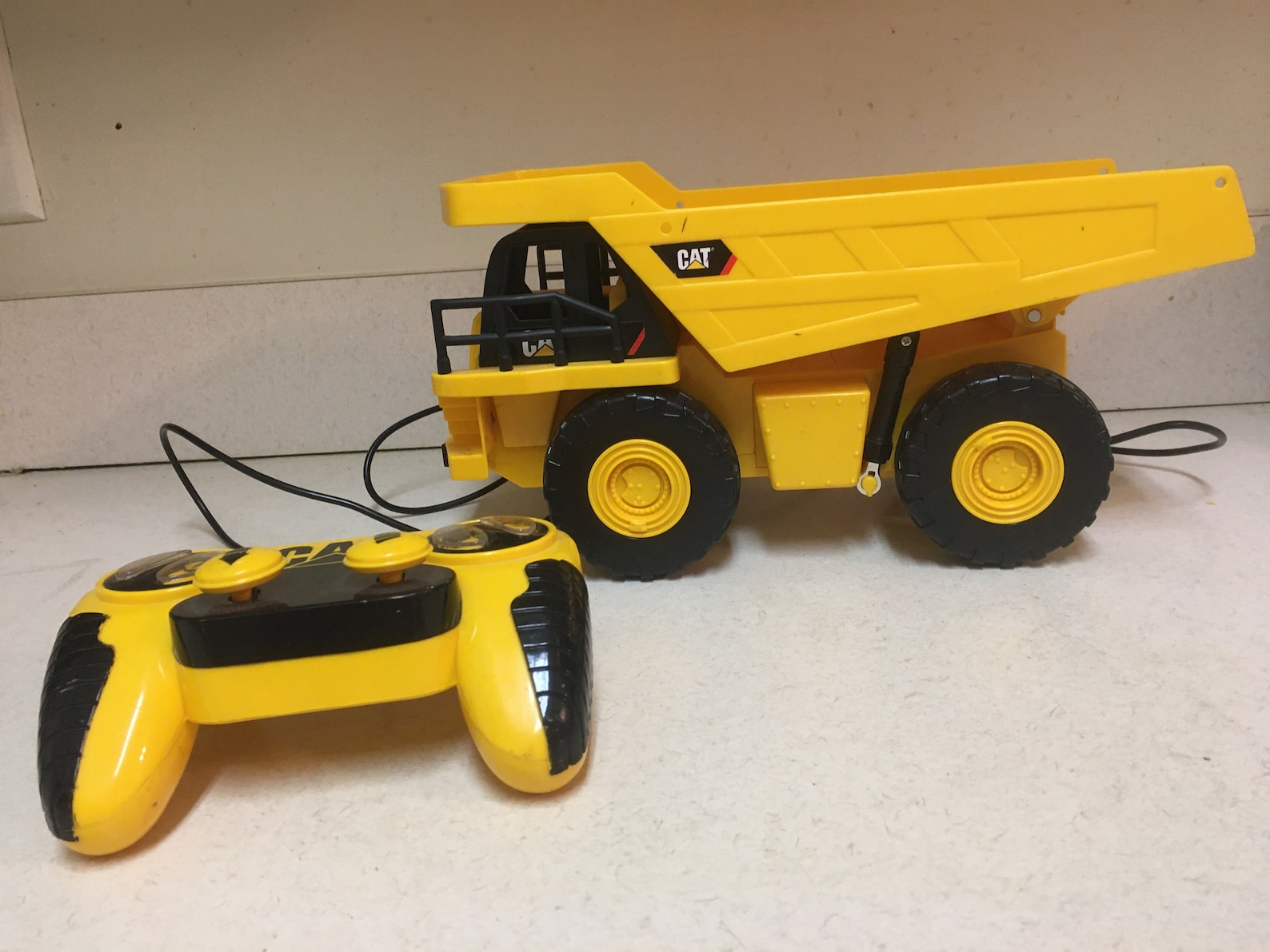 Toy Truck Caterpillar Toy Dump Truck With Wired Remote Control Etsy