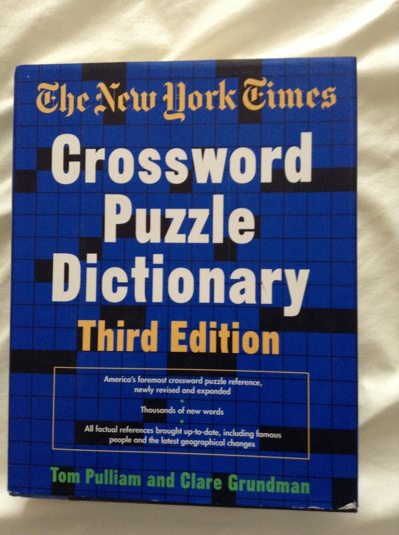 Crossword Puzzle Dictionary the NY Times 3rd Edition 1000s of Etsy