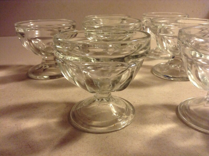 Crystal Footed Glassware Dessert Dishes Collection Of 8 Ice Etsy