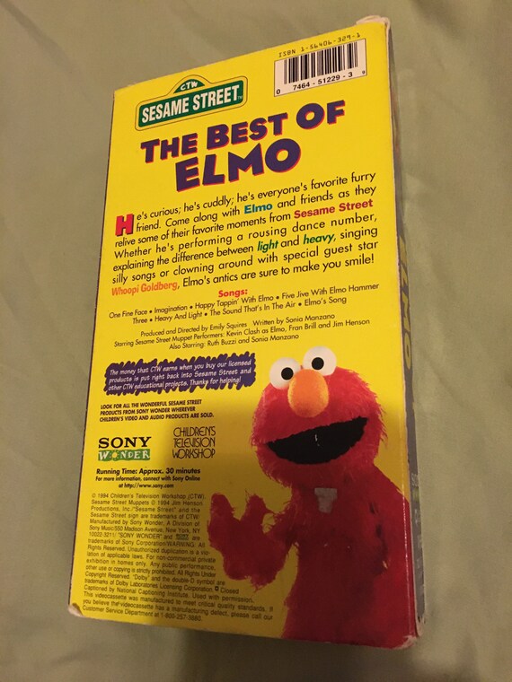 Sesame Street The Best Of Elmo Vhs Video With Whoopi Goldberg Etsy Sesame Street The Best Of Elmo Vhs Video With Whoopi Goldberg Etsy