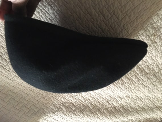Ascot Cap Black Wool-Blend Unisex Ivy Cap - image 6