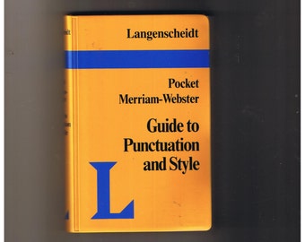 Pocket Guide to Punctuation and Style    Merriam-Webster  Langenscheidt Book