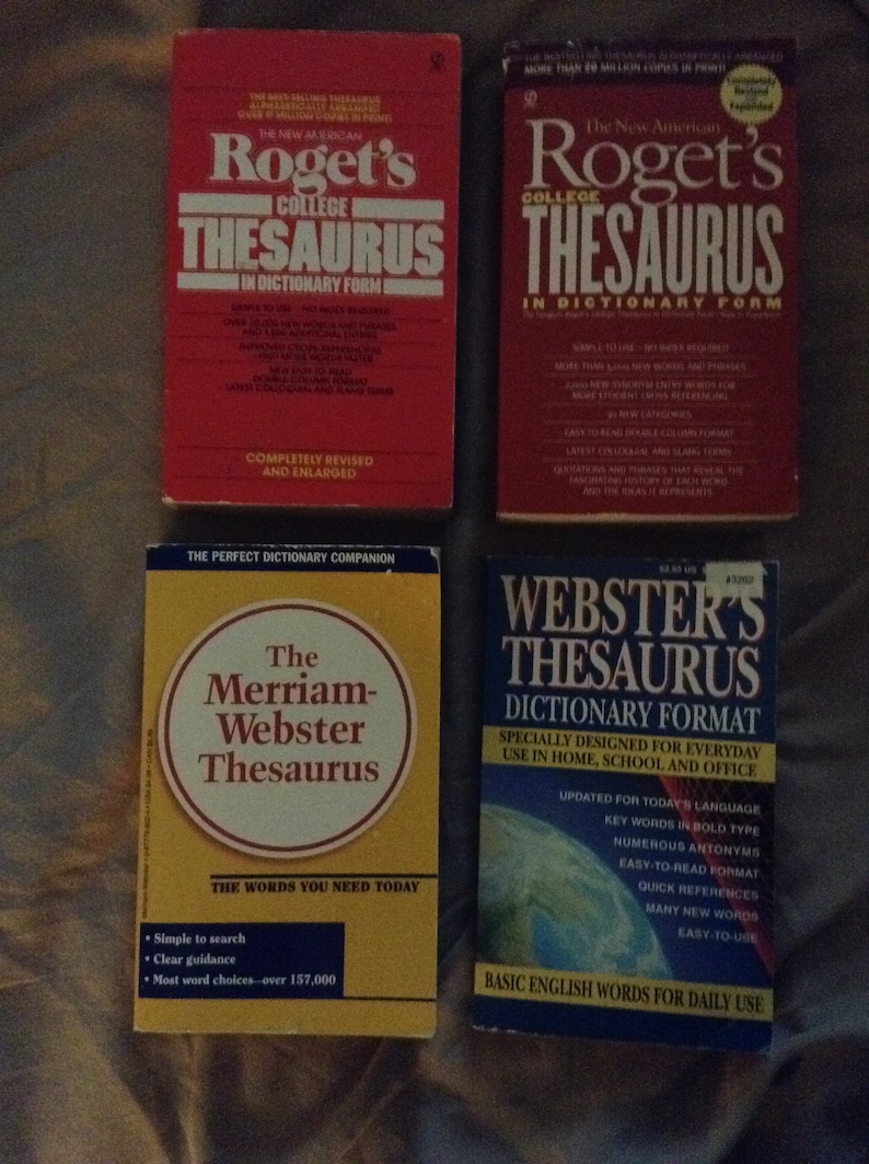 Thesaurus Books in Dictionary Format Compact Size Etsy