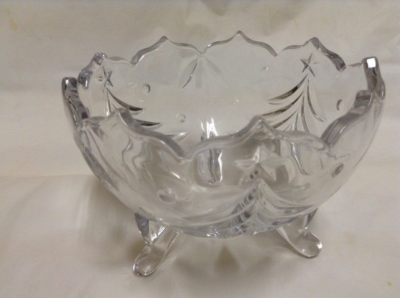 Crystal Cutglass Candy Dish / 3footed Crystal EAPG Candy Etsy
