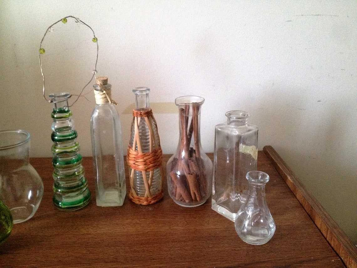 Glass Bottles for Crafts Oddities Hobbys and Other - Etsy