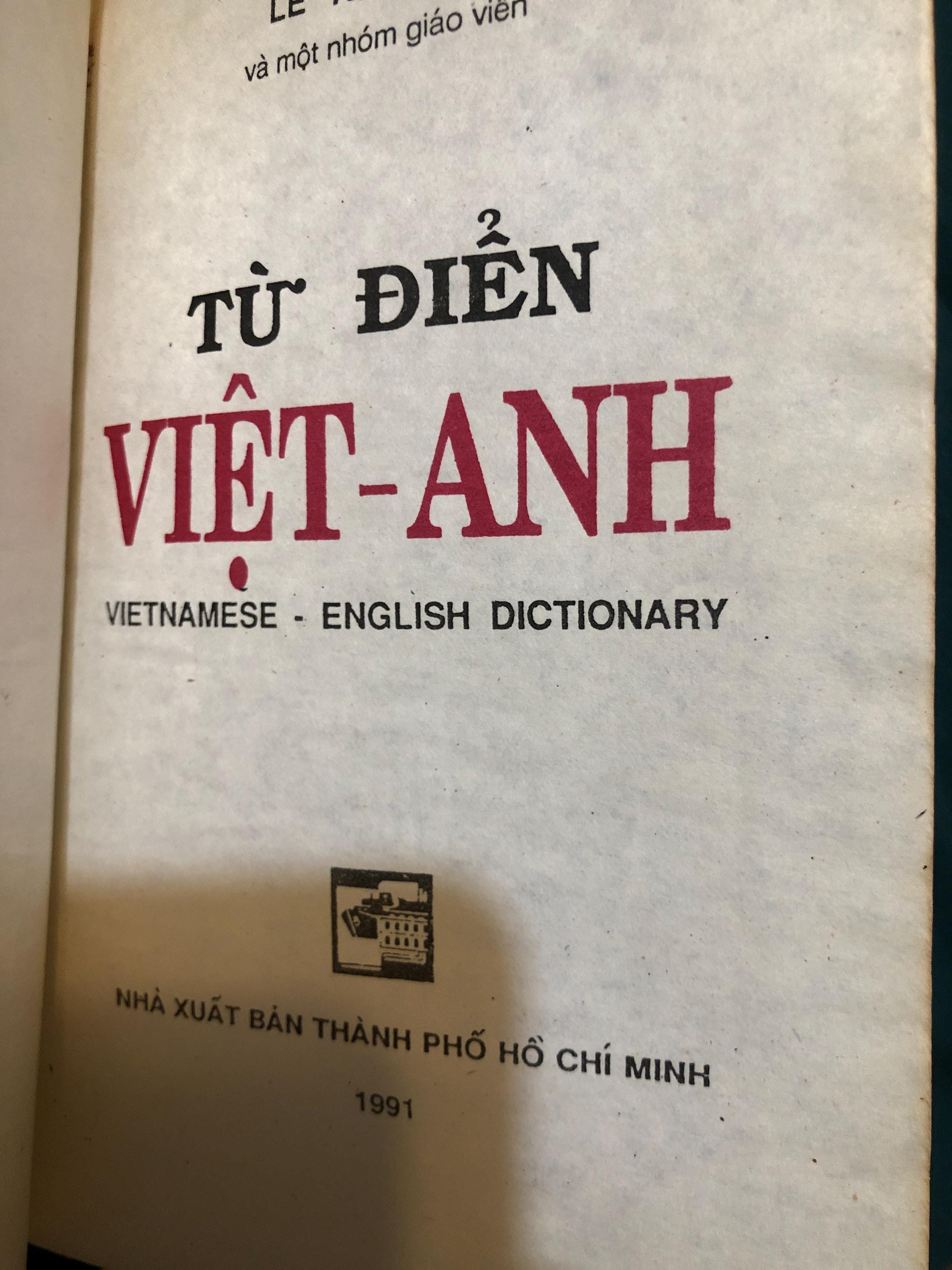 Vietnamese English Dictionary Tu-dien Le Kha Ke Va Mot Nkomo Giap