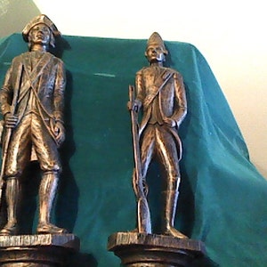 Colonial Military Wall Hangings   *** Syroco Commemorative Figures  ****    War  or Military Style Wall Hanging Plaques