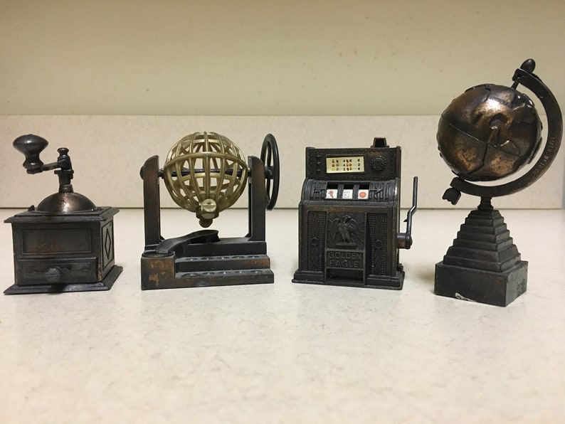 Die Cast Pencil Sharpeners Mini Models Spinning Globe 1 Arm Etsy