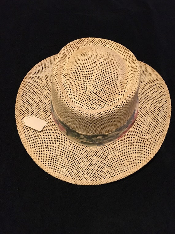 Straw Hat Women Wide-Brim Top Flite Straw Hat wit… - image 5