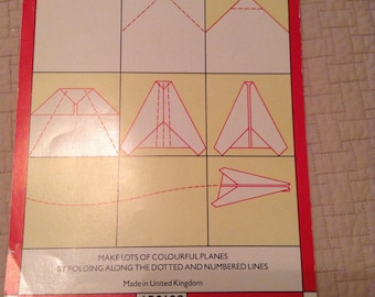 Bloc de papel para aviones Manualidades de papel vintage Haz muchos aviones coloridos
