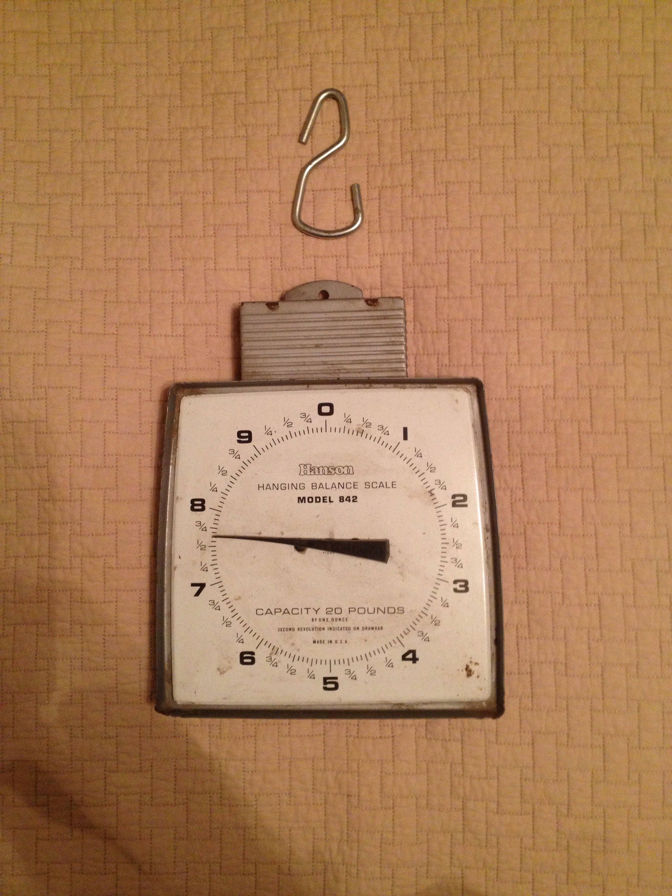 Metal Scale Hanson Hanging Balance Scale Vintage Model 842 Antique