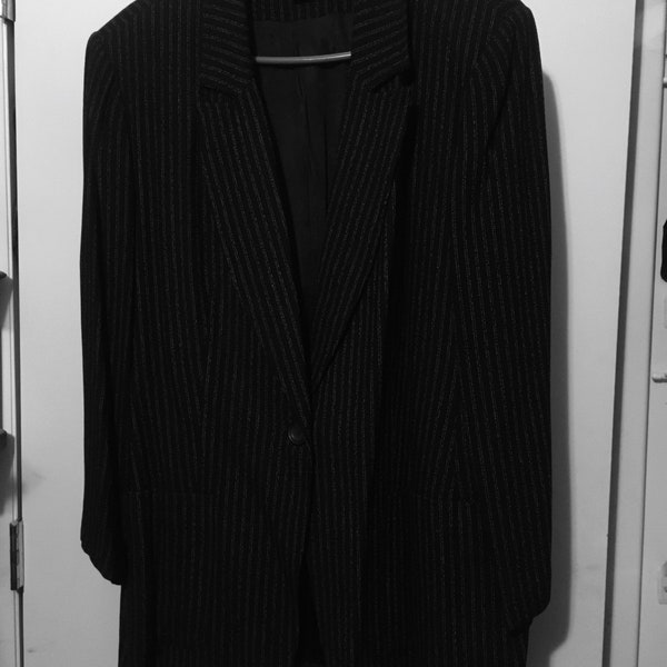 Pinstripe Ladies Jacket Etsy