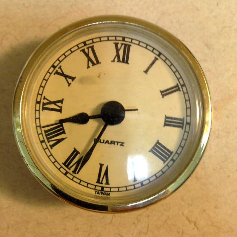 Crystal Mantel Quartz Clock Hausin Quartz With Roman Numerals Etsy