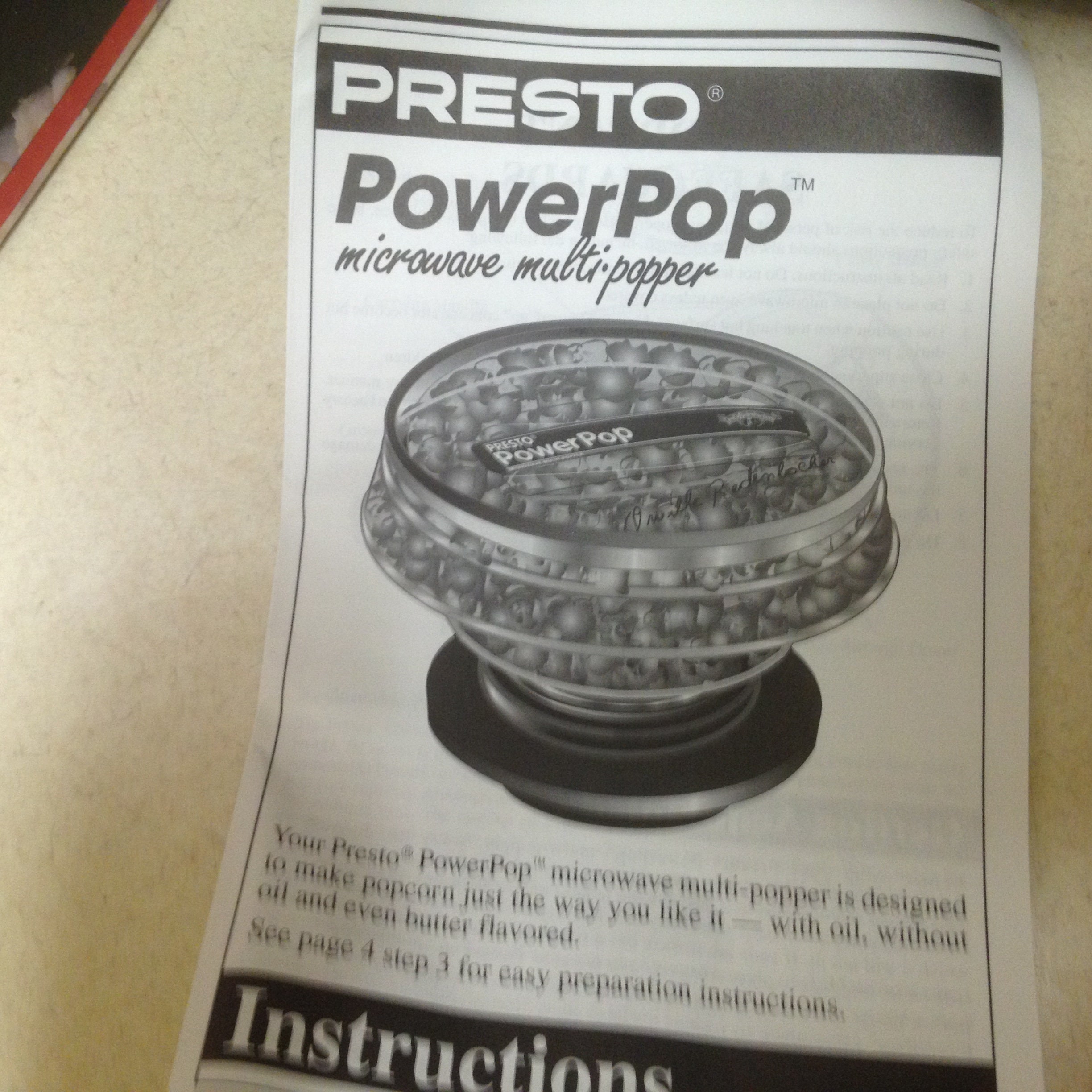 presto power pop instructions