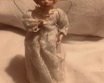 Angel Christmas Tree Topper Vintage Angel Figurine Christmas Holiday Decoration