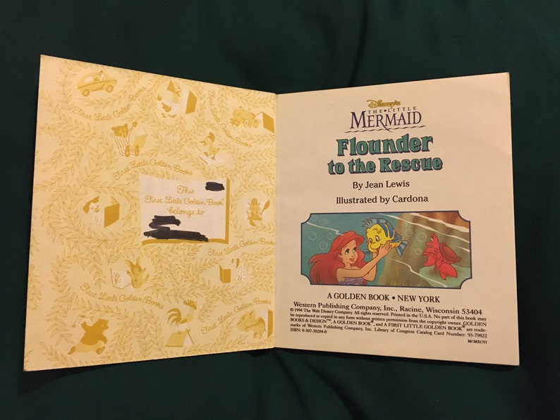 Disneys The Little Mermaid Flounder To The Rescue A Little Golden Book