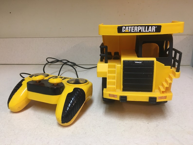 Toy Truck Caterpillar Toy Dump Truck With Wired Remote Control Etsy