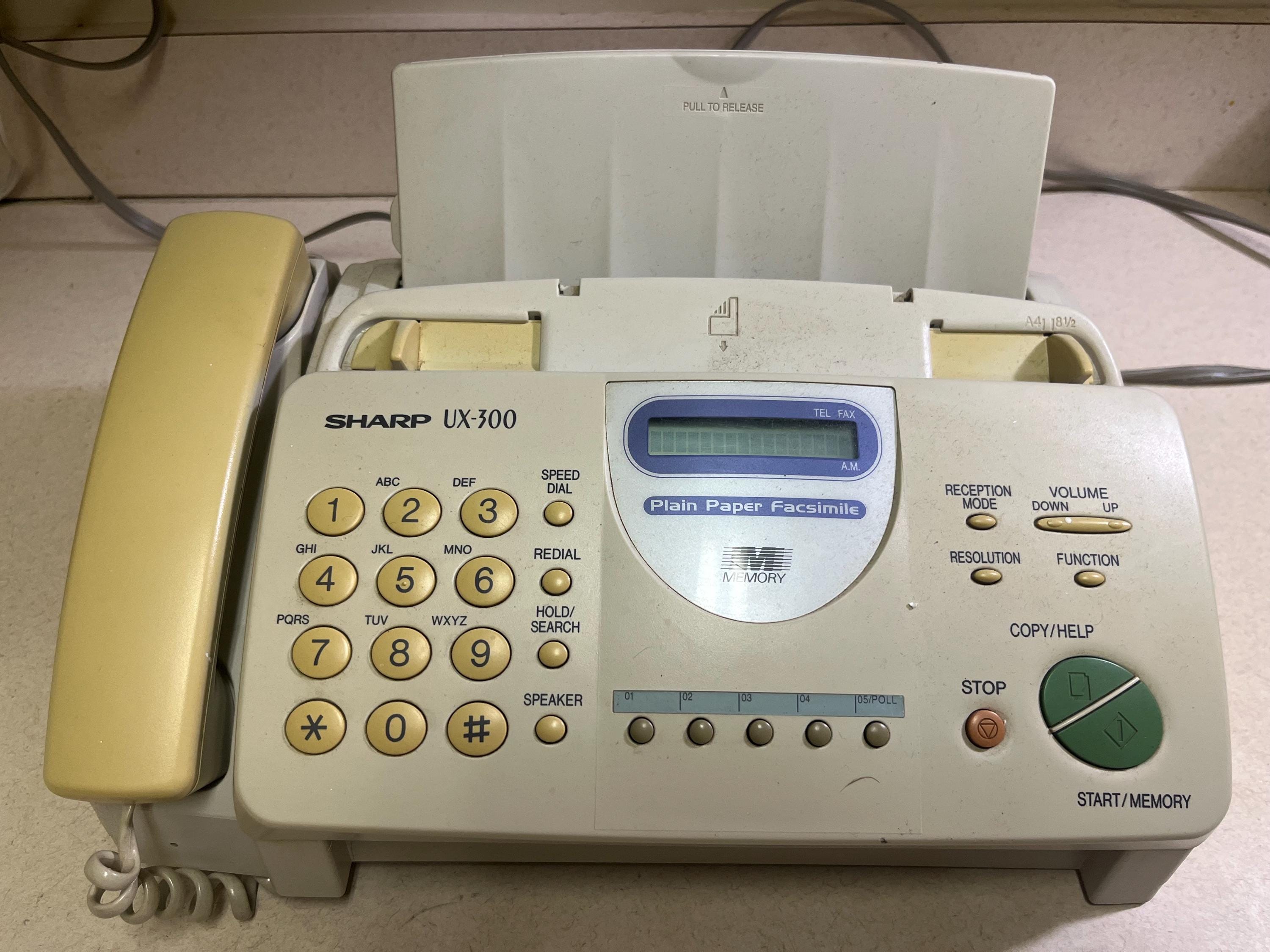 fax copy express ゆいと Fax Machine 3 in 1 Plain Paper Facsimile Vintage Model #UX-300 - Etsy