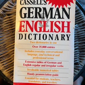 German English Dictionary Cassell’s Pocket Dictionary Pronunciation Verbs & Everyday Conversational Language Two Dictionaries in One