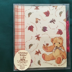 Álbum de fotos "Cherished Teddies" Álbum de fotos Aprecia los recuerdos Cosecha amistades Reúne dulces recuerdos Álbum de fotos de cartón