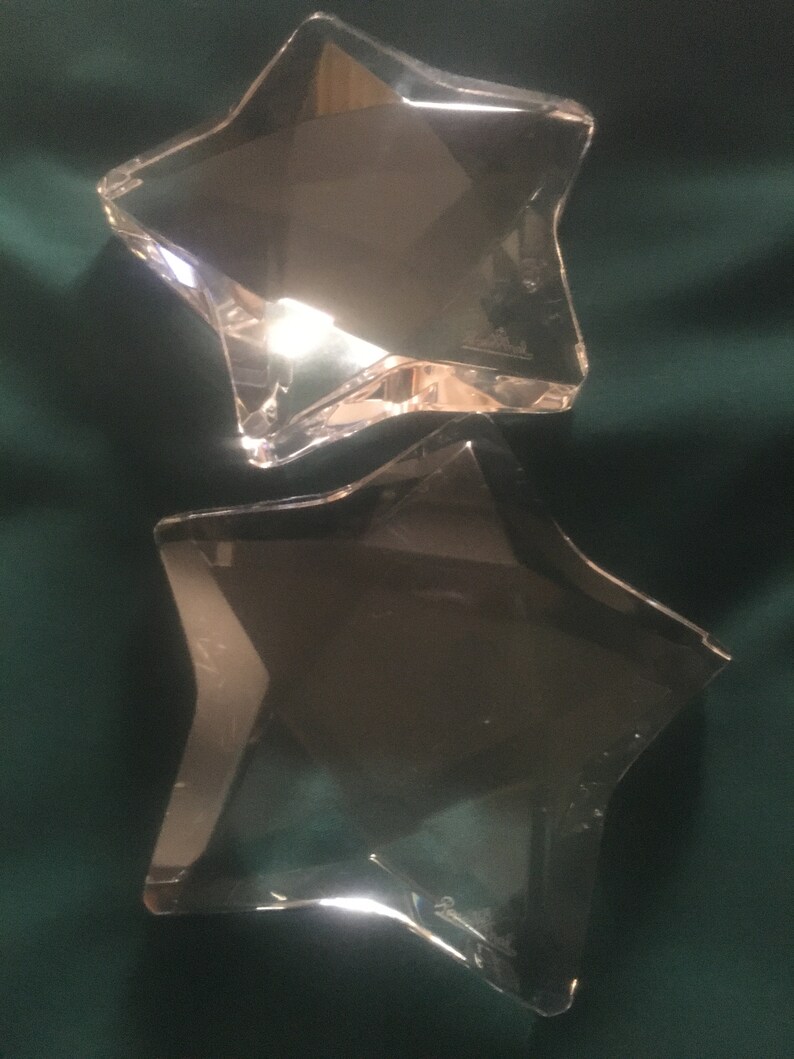 Paperweights Crystal Clear Star Shaped Rosenthal Paper Weight
